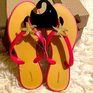 JOE BOXER Starfish Red Flip Flops